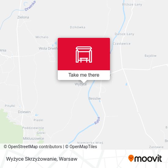 Wyżyce Skrzyżowanie map