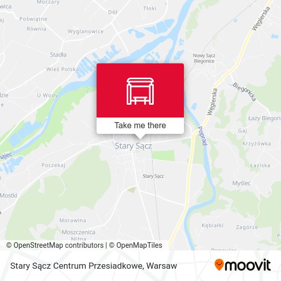 Stary Sącz Centrum Przesiadkowe map