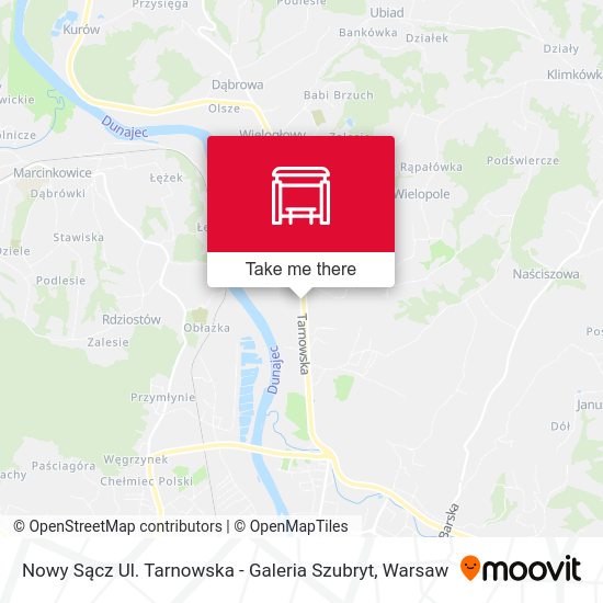 Nowy Sącz Ul. Tarnowska - Galeria Szubryt map