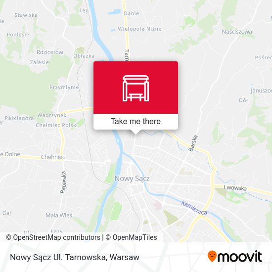 Nowy Sącz Ul. Tarnowska map