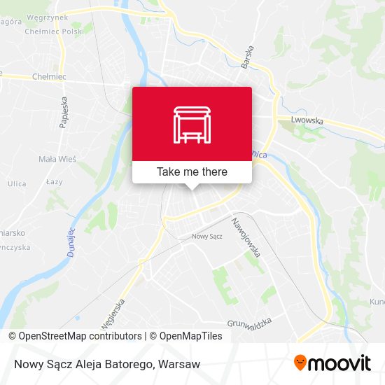 Nowy Sącz Aleja Batorego map