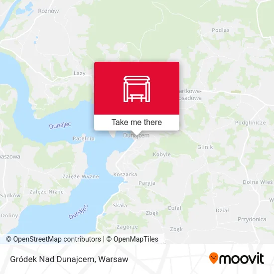 Карта Gródek Nad Dunajcem