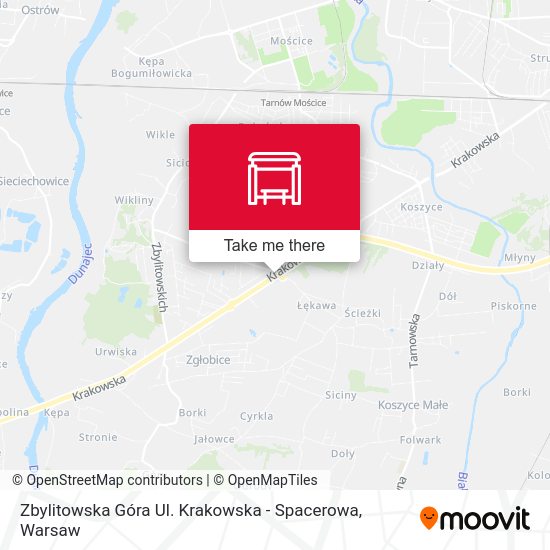 Карта Zbylitowska Góra Ul. Krakowska - Spacerowa