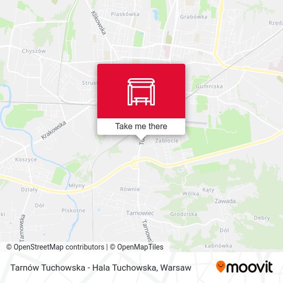 Tarnów Tuchowska - Hala Tuchowska map