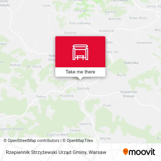 Rzepiennik Strzyżewski Urząd Gminy map