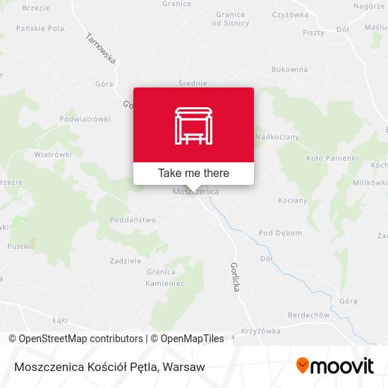 Moszczenica Kościół Pętla map