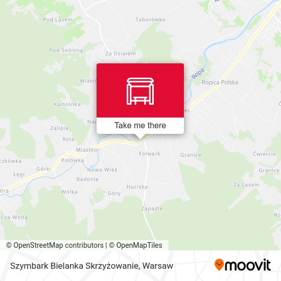 Szymbark Bielanka Skrzyżowanie map