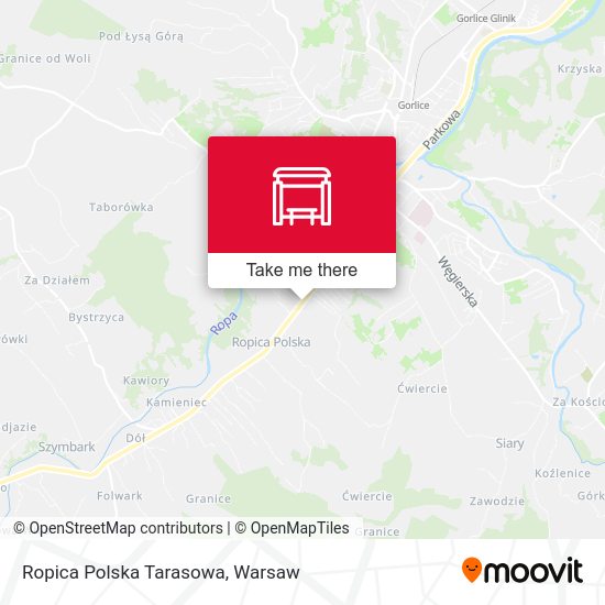 Ropica Polska Tarasowa map