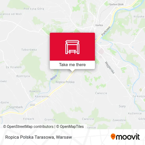 Ropica Polska Tarasowa map