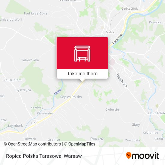 Ropica Polska Tarasowa map