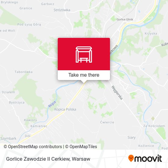 Gorlice Zawodzie II Cerkiew map