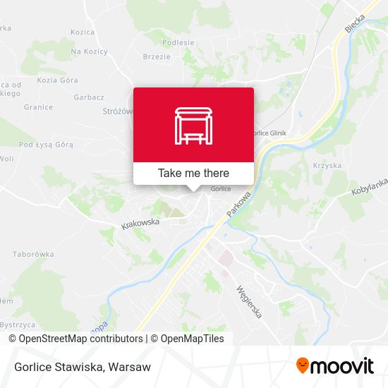 Gorlice Stawiska map