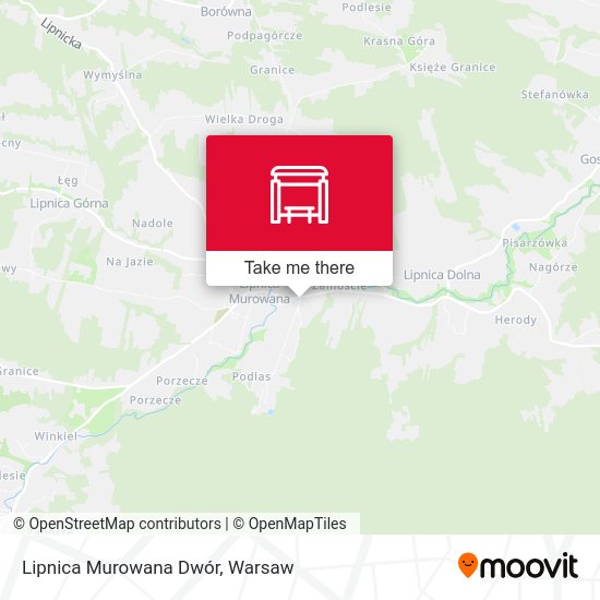 Lipnica Murowana Dwór map