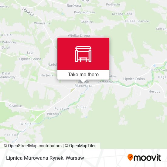 Lipnica Murowana Rynek map