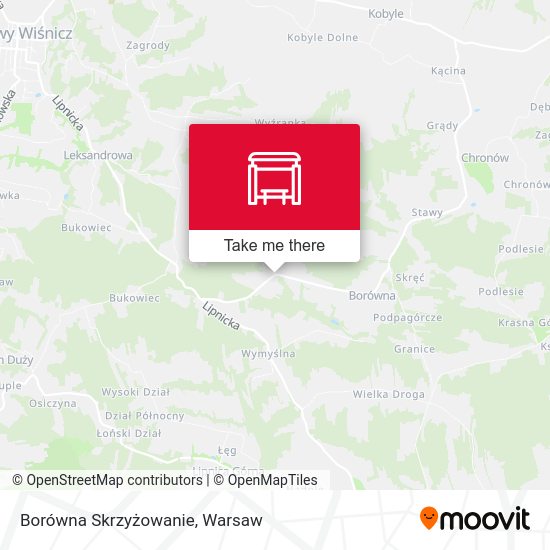 Borówna Skrzyżowanie map