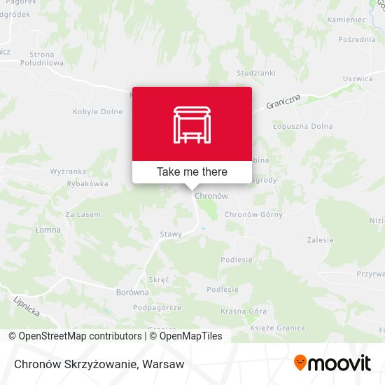 Chronów Skrzyżowanie map