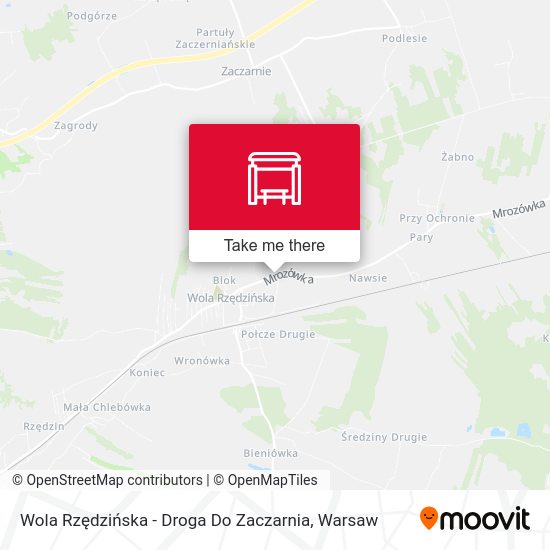 Wola Rzędzińska - Droga Do Zaczarnia map