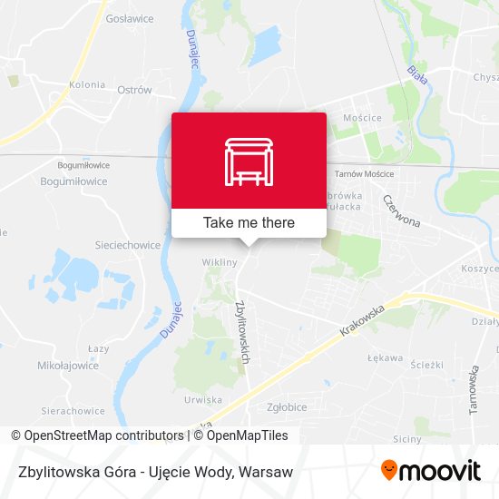 Zbylitowska Góra - Ujęcie Wody map