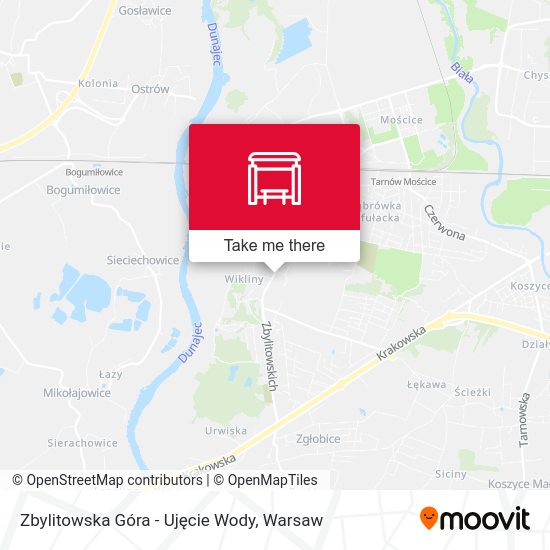 Zbylitowska Góra - Ujęcie Wody map