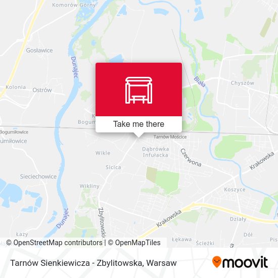 Карта Tarnów Sienkiewicza - Zbylitowska