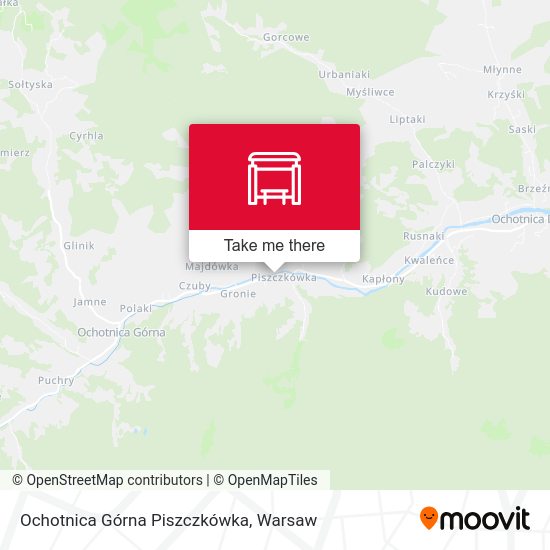 Ochotnica Górna Piszczkówka map