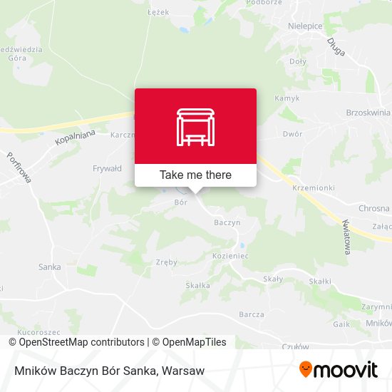 Mników Baczyn Bór Sanka map