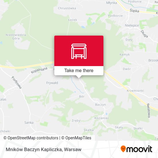 Mników Baczyn Kapliczka map