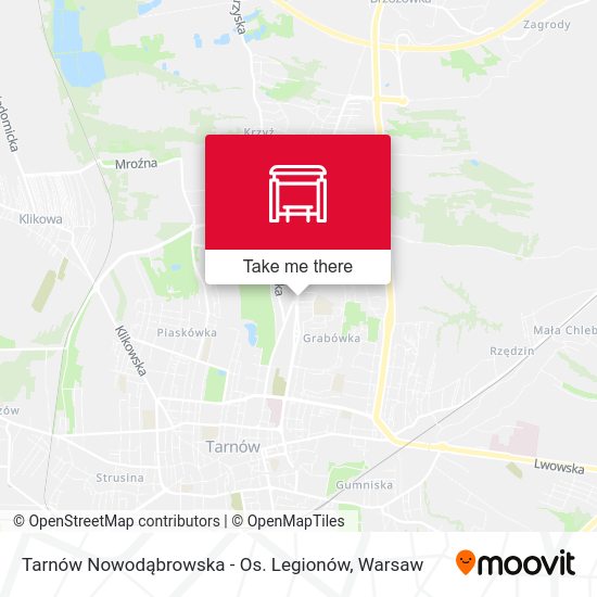 Карта Tarnów Nowodąbrowska - Os. Legionów