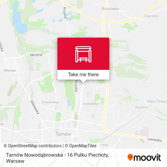 Карта Tarnów Nowodąbrowska - 16 Pułku Piechoty