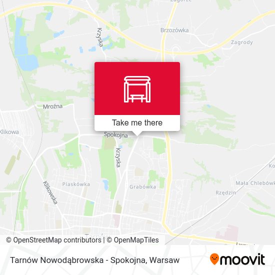 Tarnów Nowodąbrowska - Spokojna map