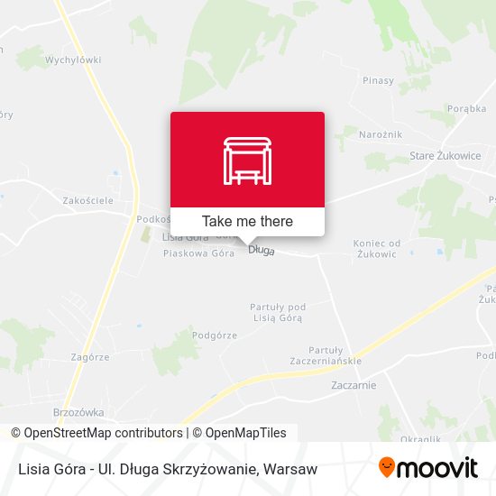 Lisia Góra - Ul. Długa Skrzyżowanie map