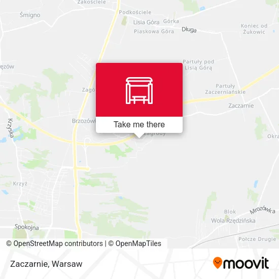 Карта Zaczarnie