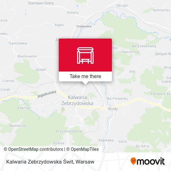 Kalwaria Zebrzydowska Świt map