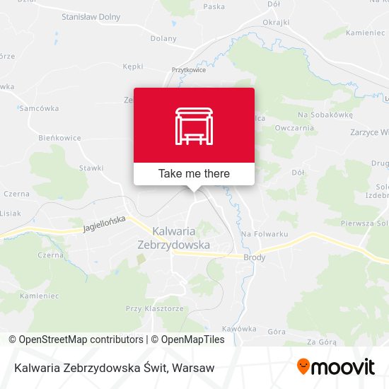 Kalwaria Zebrzydowska Świt map