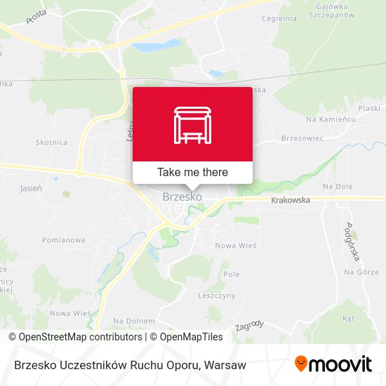 Карта Brzesko Uczestników Ruchu Oporu