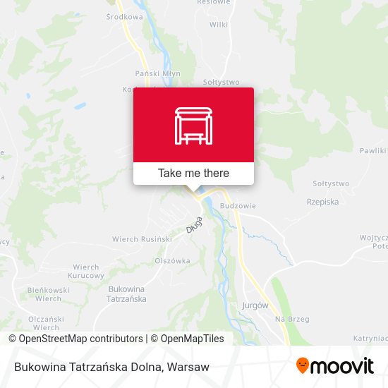 Bukowina Tatrzańska Dolna map