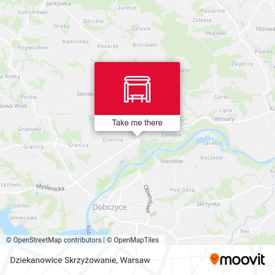 Dziekanowice Skrzyżowanie map