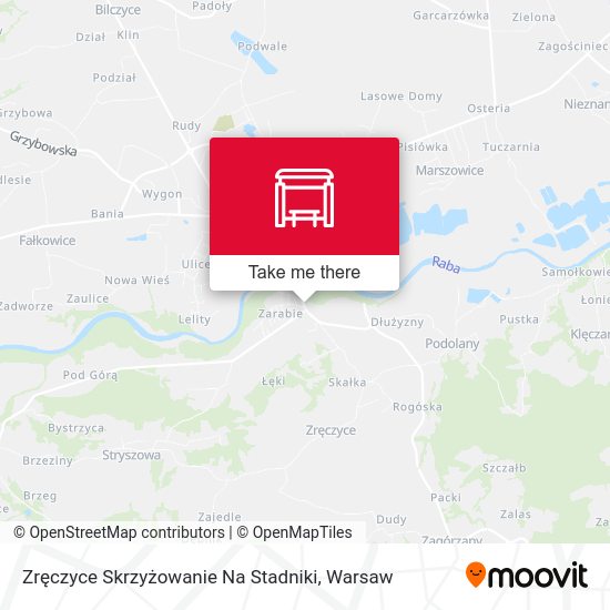 Zręczyce Skrzyżowanie Na Stadniki map