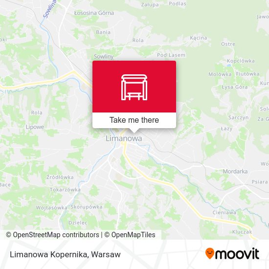 Limanowa Kopernika map