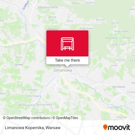 Limanowa Kopernika map