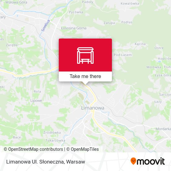 Limanowa Ul. Słoneczna map