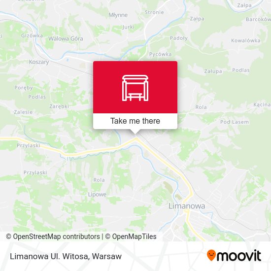 Limanowa Ul. Witosa map