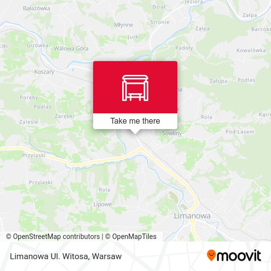 Limanowa Ul. Witosa map