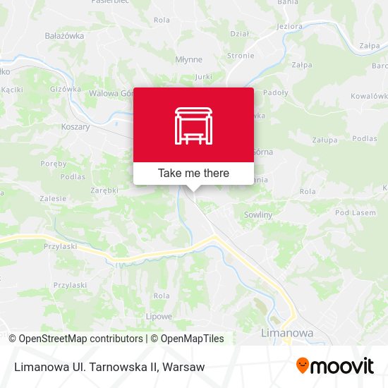 Limanowa Ul. Tarnowska II map