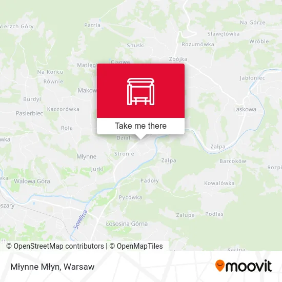 Карта Młynne Młyn