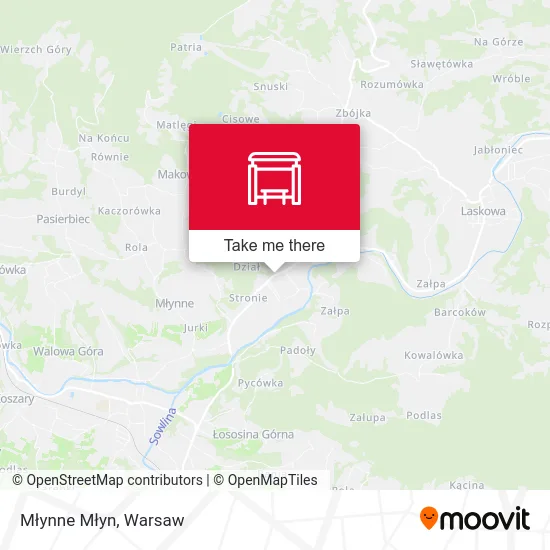 Карта Młynne Młyn