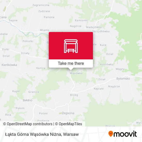 Łąkta Górna Wąsówka Niżna map