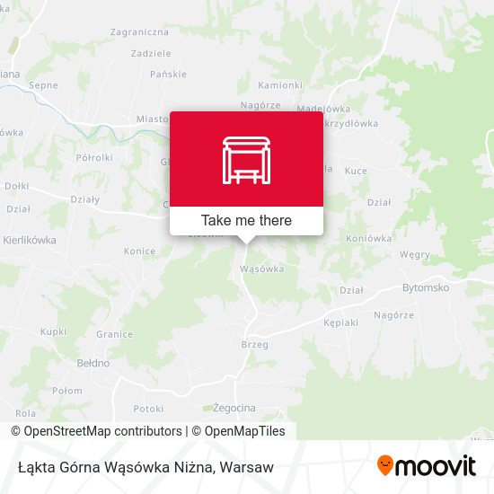 Łąkta Górna Wąsówka Niżna map