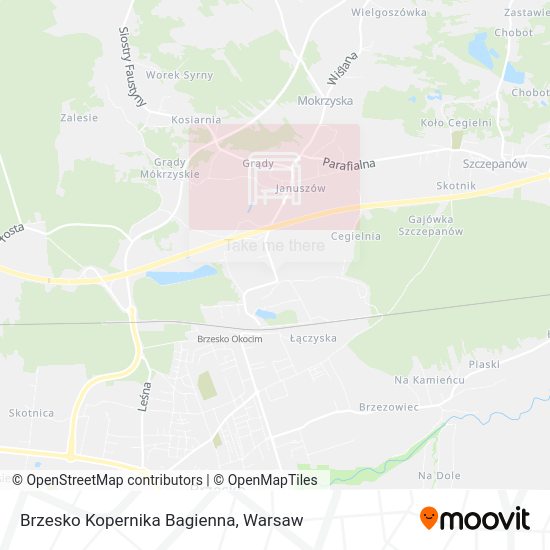 Brzesko Kopernika Bagienna map