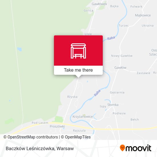 Baczków Leśniczówka map